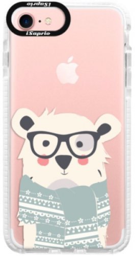 Silikonové pouzdro Bumper iSaprio - Bear with Scarf - iPhone 7