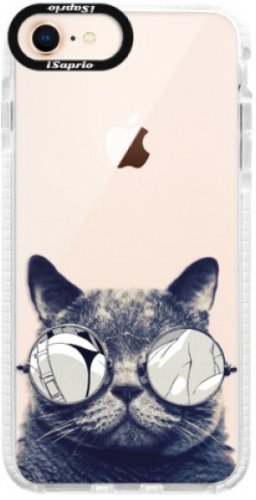 Silikonové pouzdro Bumper iSaprio - Crazy Cat 01 - iPhone 8