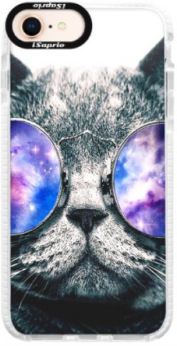 Silikonové pouzdro Bumper iSaprio - Galaxy Cat - iPhone 8