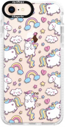 Silikonové pouzdro Bumper iSaprio - Unicorn pattern 02 - iPhone 8