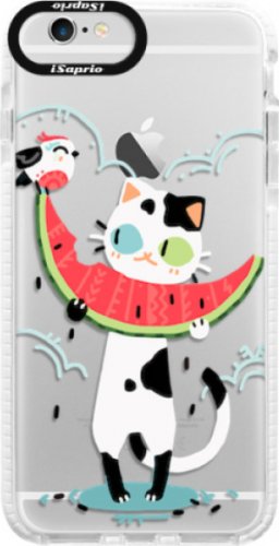 Silikonové pouzdro Bumper iSaprio - Cat with melon - iPhone 6 Plus/6S Plus