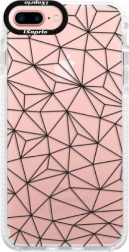 Silikonové pouzdro Bumper iSaprio - Abstract Triangles 03 - black - iPhone 7 Plus