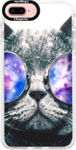 Silikonové pouzdro Bumper iSaprio - Galaxy Cat - iPhone 7 Plus