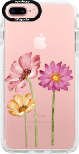 Silikonové pouzdro Bumper iSaprio - Three Flowers - iPhone 7 Plus