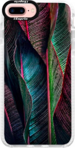 Silikonové pouzdro Bumper iSaprio - Black Leaves - iPhone 7 Plus