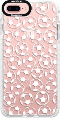 Silikonové pouzdro Bumper iSaprio - Football pattern - white - iPhone 7 Plus