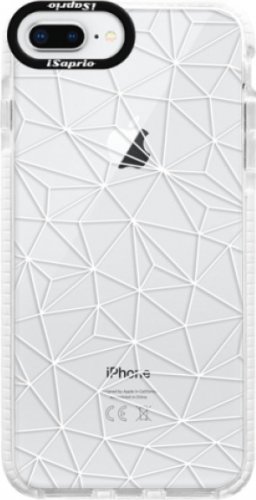 Silikonové pouzdro Bumper iSaprio - Abstract Triangles 03 - white - iPhone 8 Plus