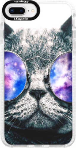 Silikonové pouzdro Bumper iSaprio - Galaxy Cat - iPhone 8 Plus