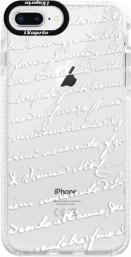 Silikonové pouzdro Bumper iSaprio - Handwriting 01 - white - iPhone 8 Plus