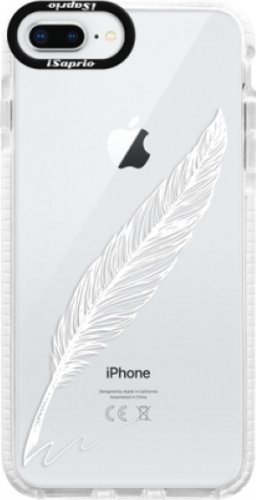 Silikonové pouzdro Bumper iSaprio - Writing By Feather - white - iPhone 8 Plus