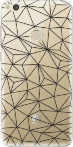 Odolné silikonové pouzdro iSaprio - Abstract Triangles 03 - black - Huawei P9 Lite 2017