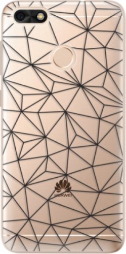 Odolné silikonové pouzdro iSaprio - Abstract Triangles 03 - black - Huawei P9 Lite Mini