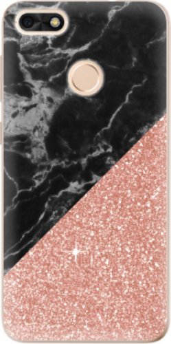 Odolné silikonové pouzdro iSaprio - Rose and Black Marble - Huawei P9 Lite Mini