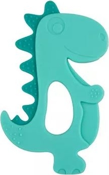 Silikonové kousátko Canpol Babies Dino, zelené/modré