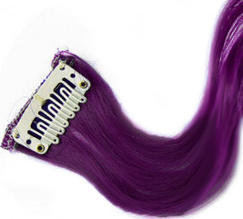 Barevné příčesky do vlasů - fialové