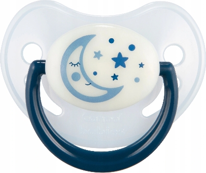 Canpol babies Dudlík silikonový anatomický, svítící 18 m+ C - modrý