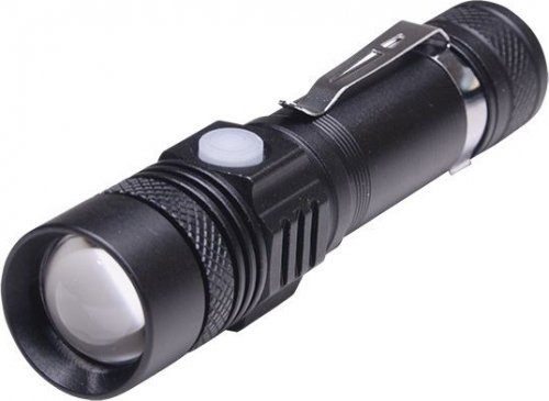 Nabíjecí LED svítilna s cyklo držákem, 400lm, fokus, Li-Ion, USB
