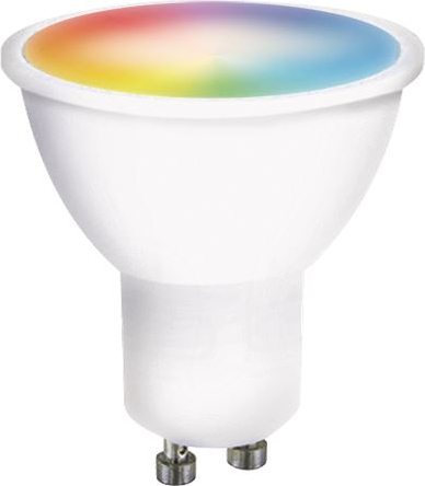 LED SMART WIFI žárovka, GU10, 5W, RGB, 400lm