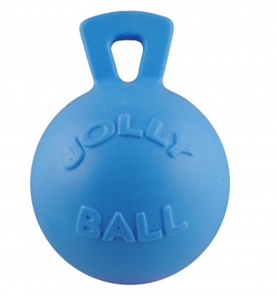 Jolly Ball Tug-n-Toss 10 cm/S - míč s uchem světle modrý (s vůní borůvky)