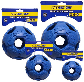 Turbo Kick Soccer Ball 10 cm - fotbalový míč pro psy, modrý