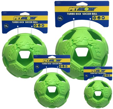 Turbo Kick Soccer Ball 20 cm - fotbalový míč pro psy, zelený