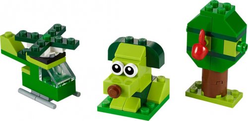 LEGO CLASSIC Zelené kreativní kostičky 11007 STAVEBNICE