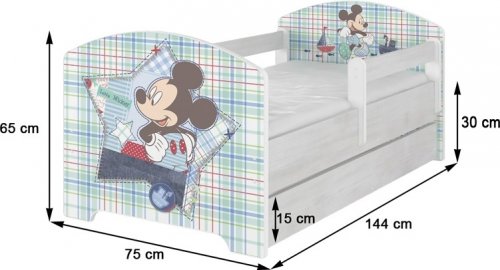 BabyBoo Dětská postel 140 x 70cm - Baletka