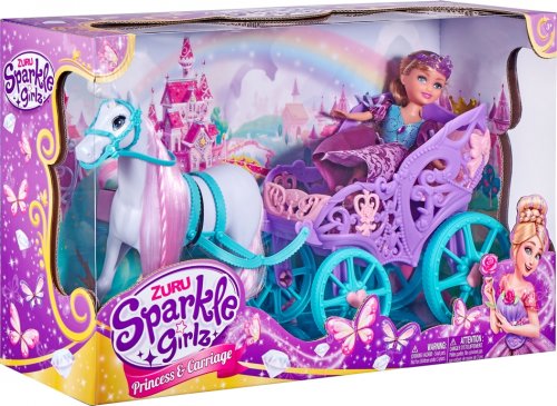 Princezna Sparkle Girlz s koněm a kočárem