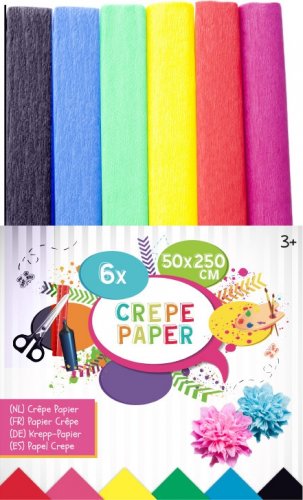Sada krepových papírů 6 barev