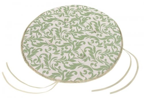 Sedák IVO kulatý hladký - průměr 40 cm - ornament zelený