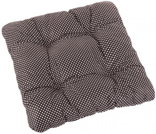 Sedák Adéla prošívaný - 40x40 cm, prošívaný - puntík hnědobílý