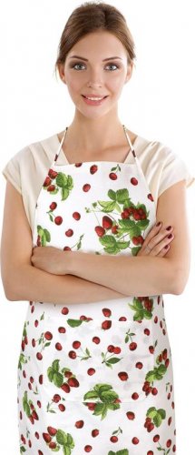Kuchyňská zástěra EMA - zástěra 67x84 cm - jahody a třešně