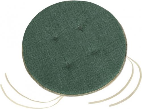 Sedák Adéla kulatý hladký - průměr 40 cm - Uni tmavě zelená