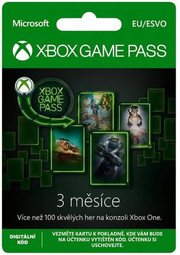 Microsoft Xbox Game Pass - Xbox 360, Xbox One Gift Card (3 měsíce)