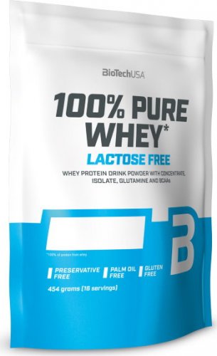 BioTech 100% Pure Whey Lactose Free 454 g čokoláda