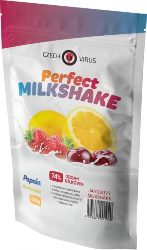 Czech Virus Perfect Milkshake 500 g jahodový milkshake