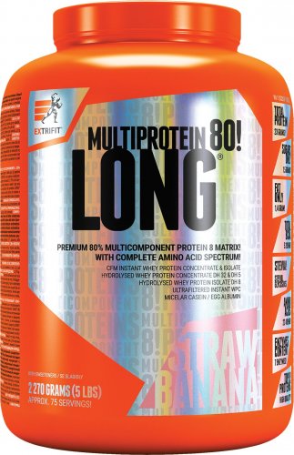 Extrifit Long 80 Multiprotein 2270 g jahoda - banán