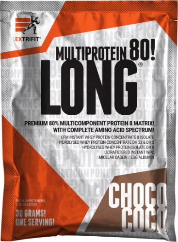 Extrifit Long 80 Multiprotein 30 g čokoláda - kokos