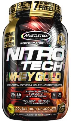 MuscleTech Nitro-Tech 100% Whey Gold 1130 g
  cookies & cream