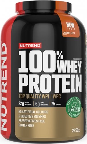 Nutrend 100% Whey Protein 2250 g čokoláda - lískový oříšek