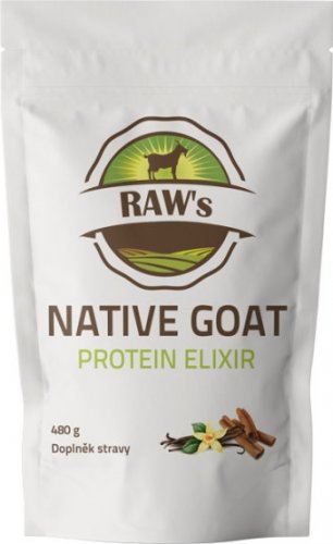 Raw´s Native Goat Protein Elixir 480 g vanilka - skořice