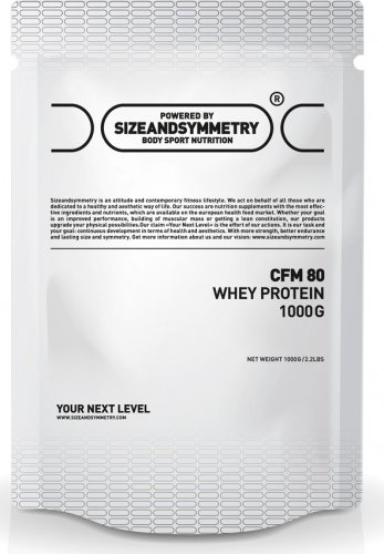 Sizeandsymmetry Whey Protein 80 CFM 1000 g sušenka