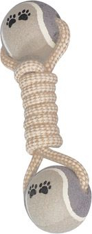 Hračka pes natur provaz s klubíčkem 6,5x24cm