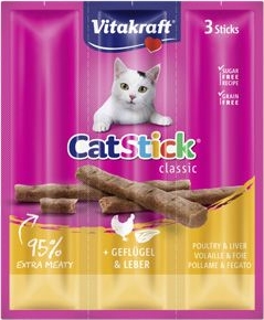 Cat pochoutka Stick Clasic Poultry/Liver 3ks