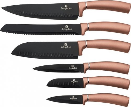 Sada nožů s nepřilnavým povrchem 6 ks Rosegold Metallic Line
