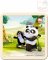 BINO DŘEVO Puzzle (Krteček) Krtek a Panda koloběžka 4 dílky