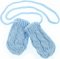 BABY NELLYS Zimní pletené kojenecké rukavičky se vzorem - sv. modré