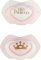 Canpol Babies 2 ks symetrických silikonových dudlíků, 6-18m+, Little princess, růžový